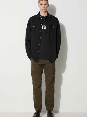 Βαμβακερό πουκάμισο Han Kjøbenhavn μαύρο