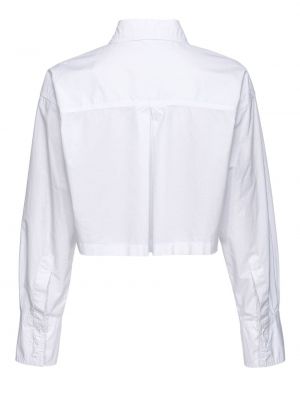 Chemise en coton avec manches longues Pinko blanc