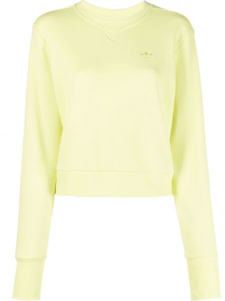 Sweatshirt mit rundem ausschnitt Adidas gelb