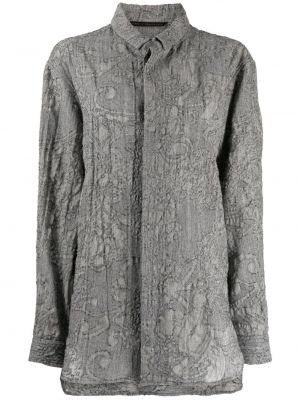 Camicia in tessuto jacquard Forme D'expression grigio