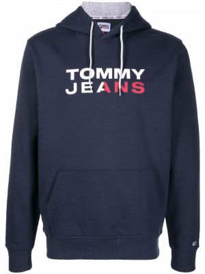 Trykt hettegenser Tommy Jeans blå