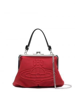 Vivienne Westwood logo-embossed mini tote bag - Rouge