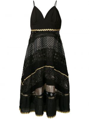 Sukienka midi bez rękawów z nadrukiem Olympiah czarna
