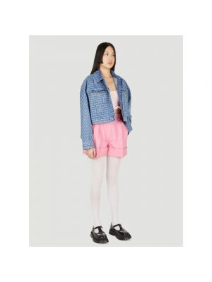 Pantalones cortos plisados Miu Miu rosa