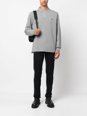Sweatshirt mit stickerei mit stickerei aus baumwoll Polo Ralph Lauren grau