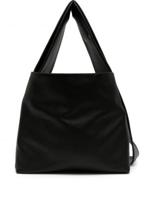 Kožená nákupná taška Tsatsas čierna