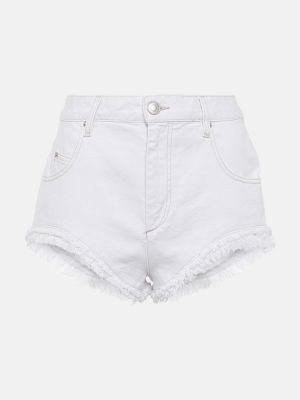 Bombažne kratke hlače Isabel Marant bela