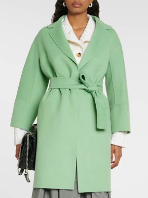 Vlněný krátký kabát 's Max Mara zelený