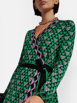 Šaty s potiskem Diane Von Furstenberg zelené