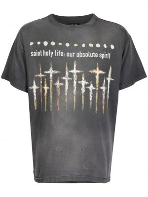 Памучна тениска Saint Mxxxxxx сиво