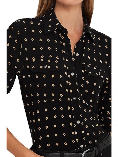 Рубашка с принтом из джерси Lauren Ralph Lauren черная