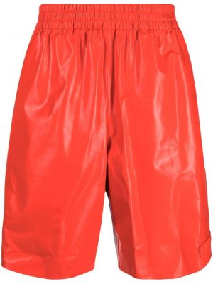 Pantaloni scurți din piele Marni roșu