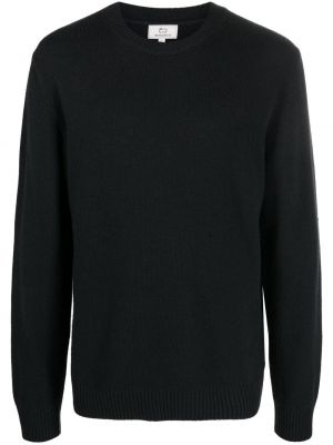 Volneni pulover z okroglim izrezom Woolrich črna