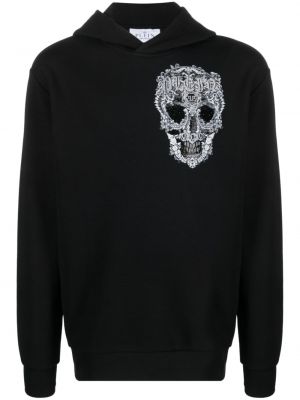Medvilninis džemperis su gobtuvu Philipp Plein juoda