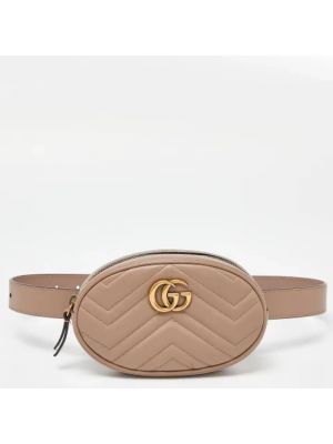 Cinturón de cuero Gucci Vintage beige