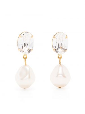 Ohrring mit perlen mit kristallen Jennifer Behr gold