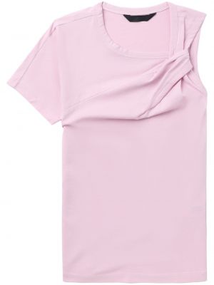 Βαμβακερή μπλούζα Juun.j ροζ