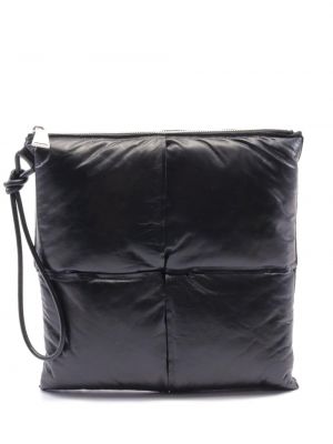 Kožna clutch torbica Bottega Veneta Pre-owned crna