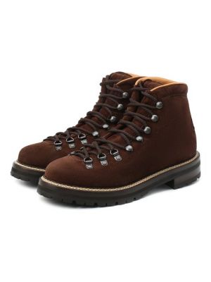 Замшевые ботинки Ralph Lauren коричневые