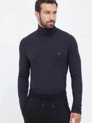 Tričko s dlouhým rukávem s dlouhými rukávy Emporio Armani Underwear černé