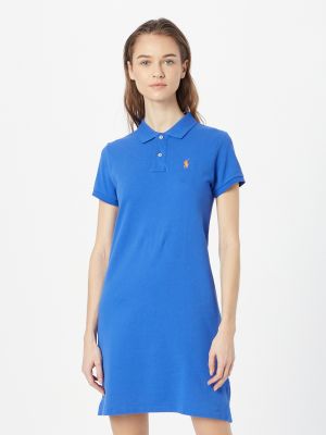 Priliehavé šaty Polo Ralph Lauren modrá