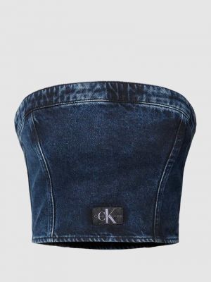 Top bez rękawów Calvin Klein Jeans niebieski