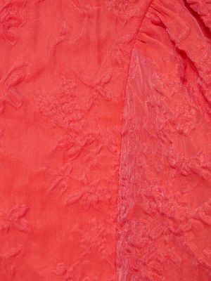 Mini-abito trapuntato con maniche a sbuffo Cecilie Bahnsen rosso