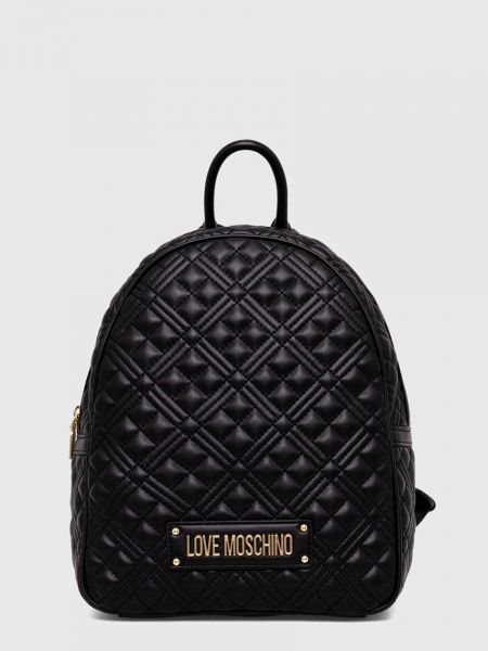 Чорний однотонний рюкзак Love Moschino