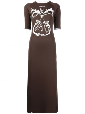 Kleid aus baumwoll mit print Charles Jeffrey Loverboy braun