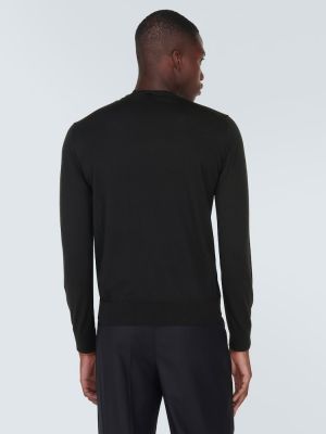 Вълнен пуловер Giorgio Armani черно