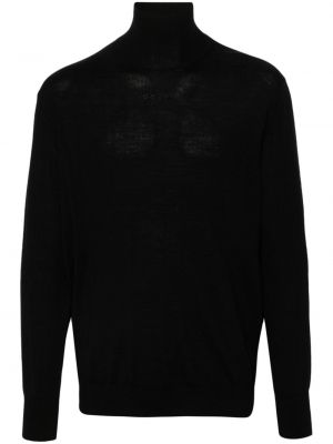Вълнен пуловер от мерино вълна Bally черно