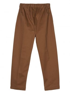 Bavlněné kalhoty Semicouture hnědé