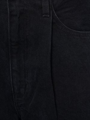 Plisseeritud laia lõikega teksapüksid Slvrlake must