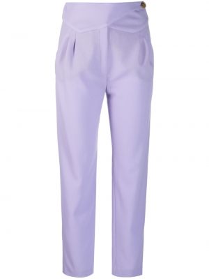 Vlněné rovné kalhoty Blazé Milano fialové