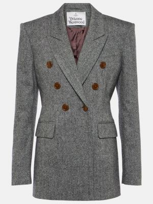 Шерстяной пиджак Vivienne Westwood серый
