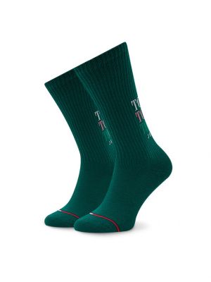Ψηλές κάλτσες Tommy Jeans πράσινο