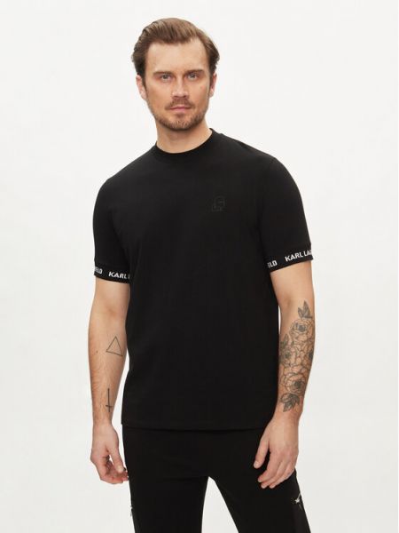 Priliehavé tričko Karl Lagerfeld čierna