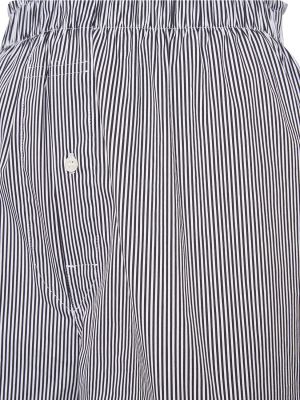 Shorts en coton à rayures en jersey Maison Margiela blanc