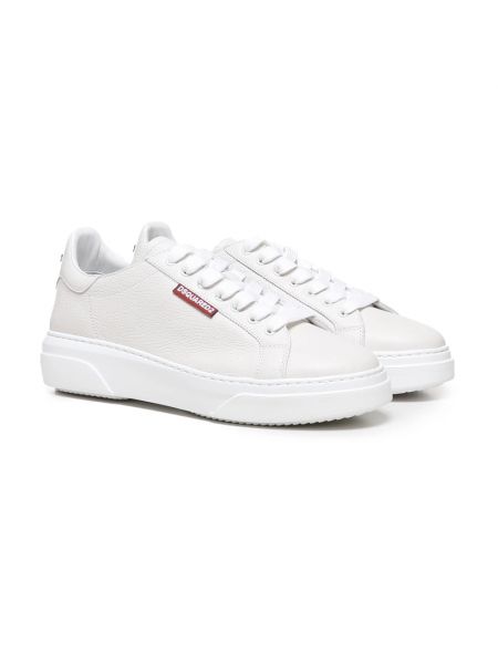 Sneakersy bawełniane Dsquared2 białe