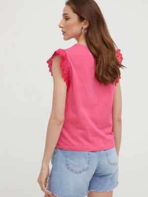 Pamut póló Answear Lab rózsaszín