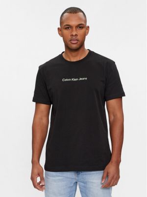 Marškinėliai Calvin Klein Jeans juoda