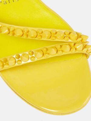 Kožené sandále Christian Louboutin žltá