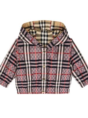 Jacquard sjekket dobbeltsidig jakke for jenter Burberry Kids