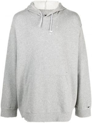 Distressed hoodie aus baumwoll Givenchy grau