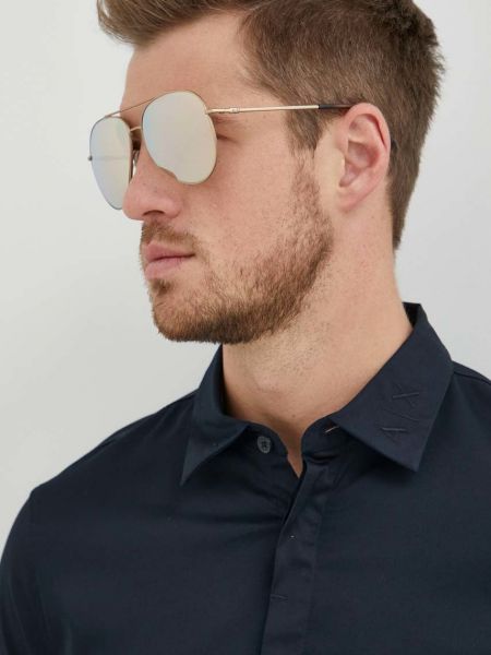 Слънчеви очила Armani Exchange кафяво