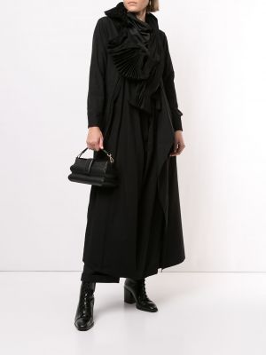 Vestido largo plisado Yohji Yamamoto negro