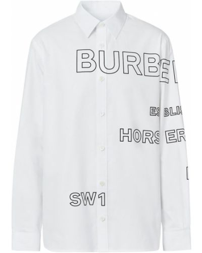 Camisa con estampado Burberry blanco