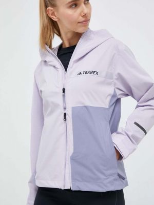 Vodoodporna jakna Adidas Terrex vijolična