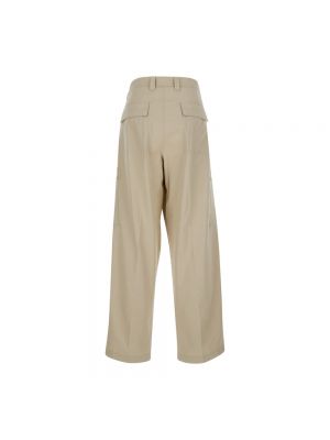 Pantalones rectos de algodón bootcut Stone Island beige