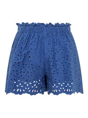 Shorts mit stickerei mit rüschen Pinko blau